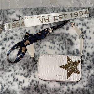 VH White and Gold Star Crossbody Bag